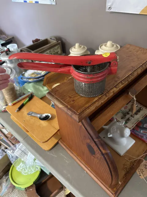 Red potato masher